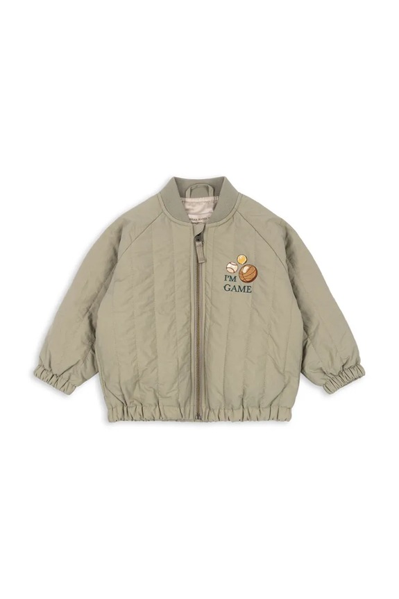 Konges Sløjd kurtka bomber dziecięca JUNO BOMBER JACKET KS104877.PPY2 zielony SS26