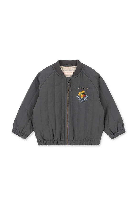 Detská bunda bomber Konges Sløjd JUNO BOMBER JACKET KS104877.PPY2 sivá SS26