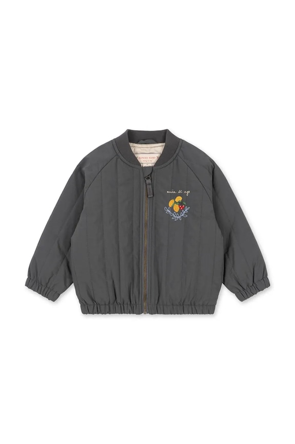 Detská bunda bomber Konges Sløjd JUNO BOMBER JACKET KS104877.PPY2 sivá SS26