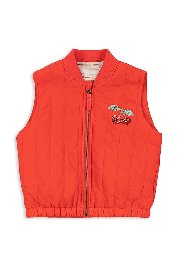 Konges Sløjd vestă copii JUNO SEQUIN VEST KS104889.PPY2 rosu SS26