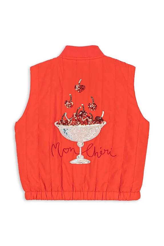 Băieți Konges Sløjd vestă copii JUNO SEQUIN VEST KS104889.PPY2 rosu