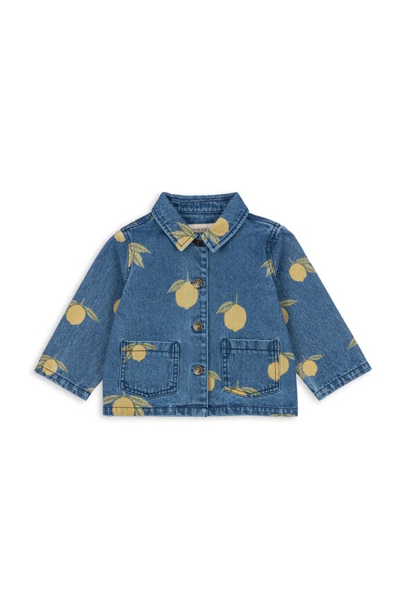 Konges Sløjd kurtka jeansowa dziecięca MAGOT JACKET GOTS bez kaptura granatowy KS104971.PPY2