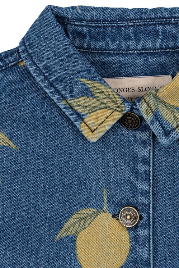 Chłopiec Konges Sløjd kurtka jeansowa dziecięca MAGOT JACKET GOTS KS104971.PPY2 granatowy