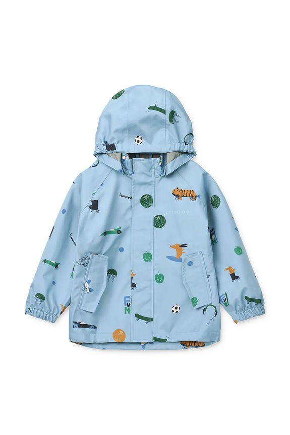 Chłopiec Liewood kurtka i spodnie dziecięce Pedia Rainwear Set LW19909.PPY2 niebieski