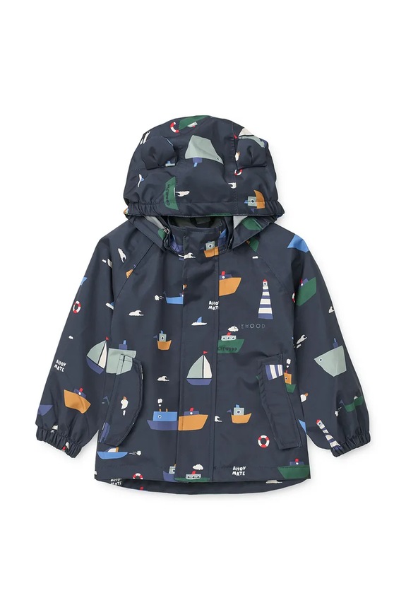 Dječaci Dječja jakna i hlače Liewood Manu Rainwear Set LW19910.PPY2 mornarsko plava