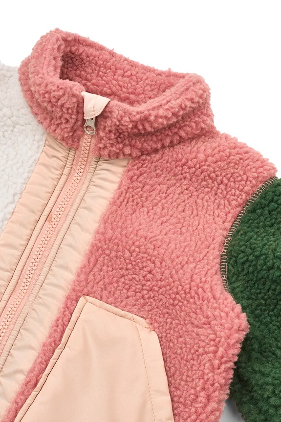 Detská bunda Liewood Noam Pile Jacket ružová LW20017.PPY2