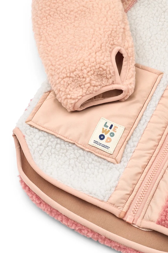 Detská bunda Liewood Noam Pile Jacket LW20017.PPY2 ružová