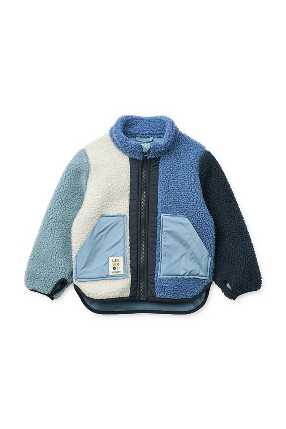Detská bunda Liewood Noam Pile Jacket jemné zateplenie modrá LW20017.PPY2