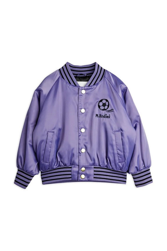 Mini Rodini bomber jakna za djecu Soccerball 26210106 ljubičasta SS26