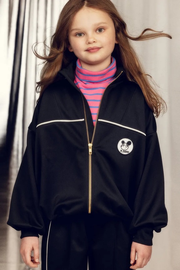 Mini Rodini geacă copii Ritzratz cu captuseala negru 26220110