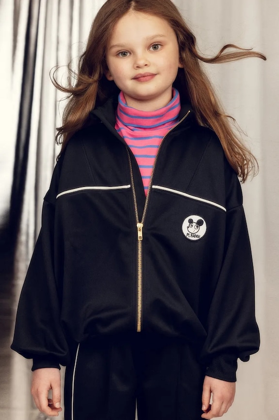 Mini Rodini geacă copii Ritzratz cu captuseala negru 26220110