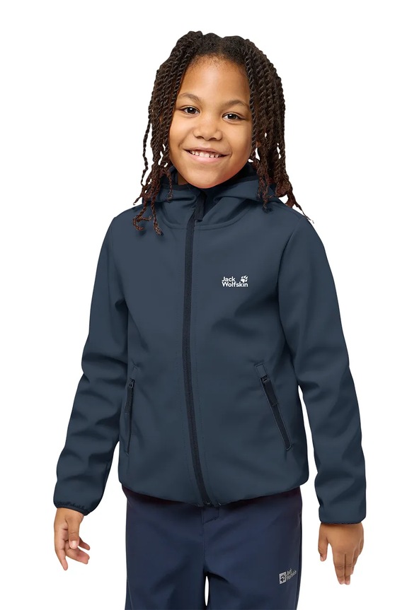 Jack Wolfskin geacă softshell pentru copii FOURWINDS JACKET KIDS A61854.104.152 bleumarin