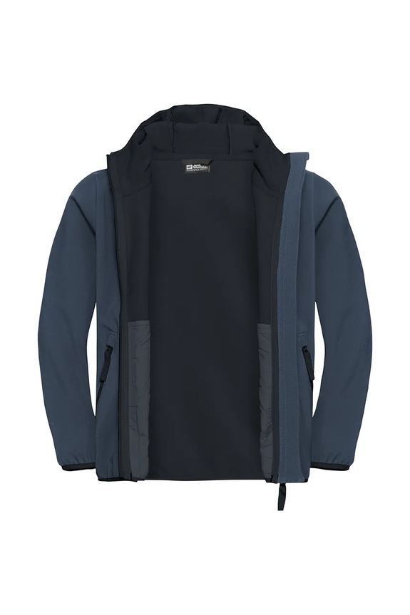 Jack Wolfskin geacă softshell pentru copii FOURWINDS JACKET KIDS bleumarin A61854.104.152