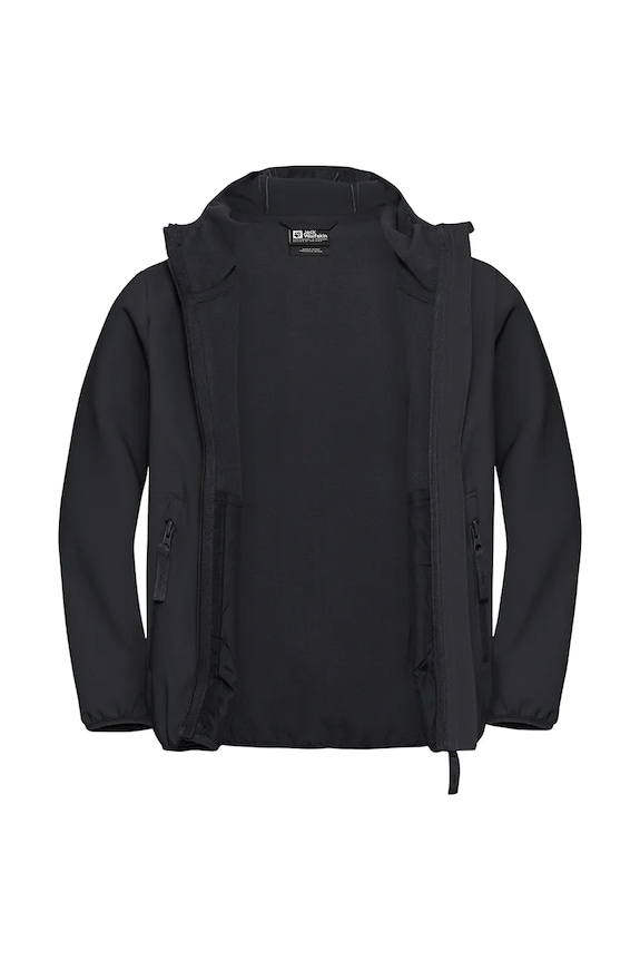 Jack Wolfskin geacă softshell pentru copii FOURWINDS JACKET KIDS negru A61854.104.152