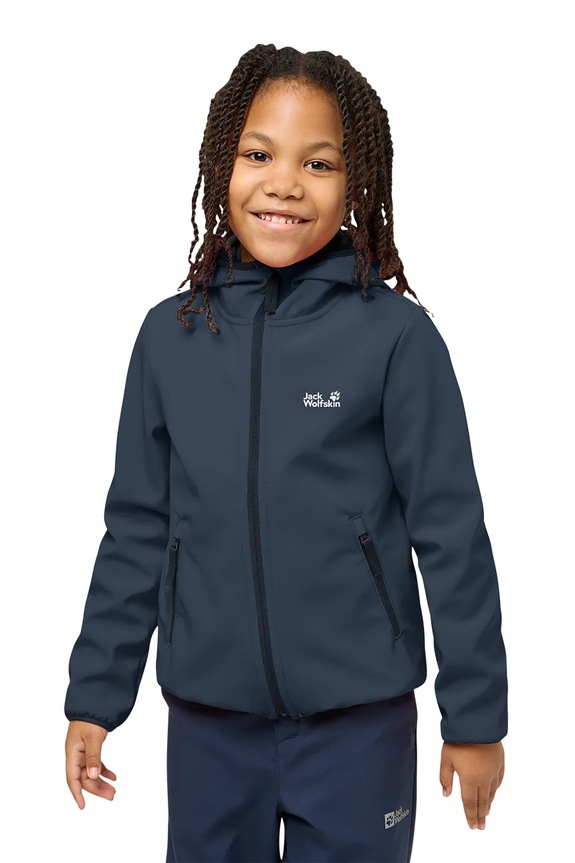 Jack Wolfskin geacă softshell pentru copii FOURWINDS JACKET KIDS A61854.164.176. bleumarin