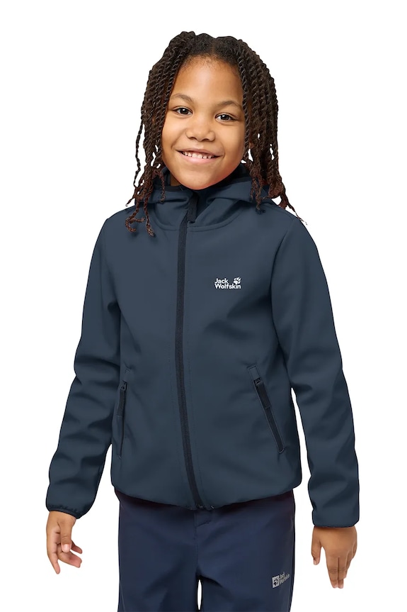 Jack Wolfskin geacă softshell pentru copii FOURWINDS JACKET KIDS A61854.164.176. bleumarin