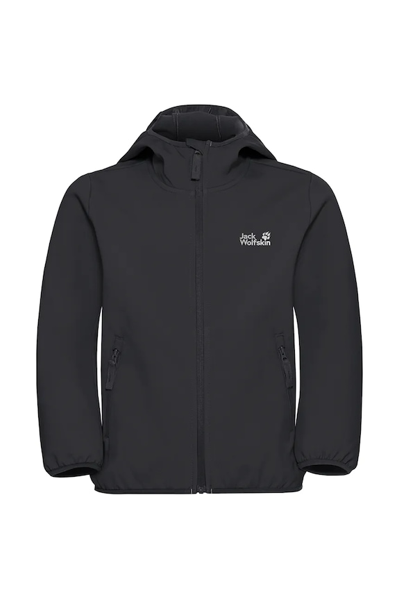 Jack Wolfskin geacă softshell pentru copii FOURWINDS JACKET KIDS A61854.164.176. negru SS26