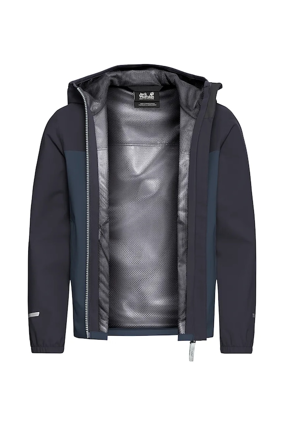 Jack Wolfskin противодождевая куртка для детей ADVENTURETRIBE 2L JKT K тёмно-синий A65947.164.176