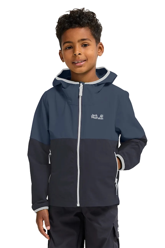 Jack Wolfskin geacă sport pentru copii SANDBIRD HOODED JKT K A65952.104.152 bleumarin