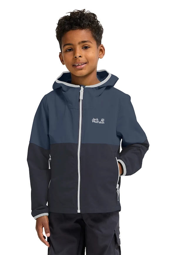 Jack Wolfskin geacă sport pentru copii SANDBIRD HOODED JKT K A65952.164.176 bleumarin