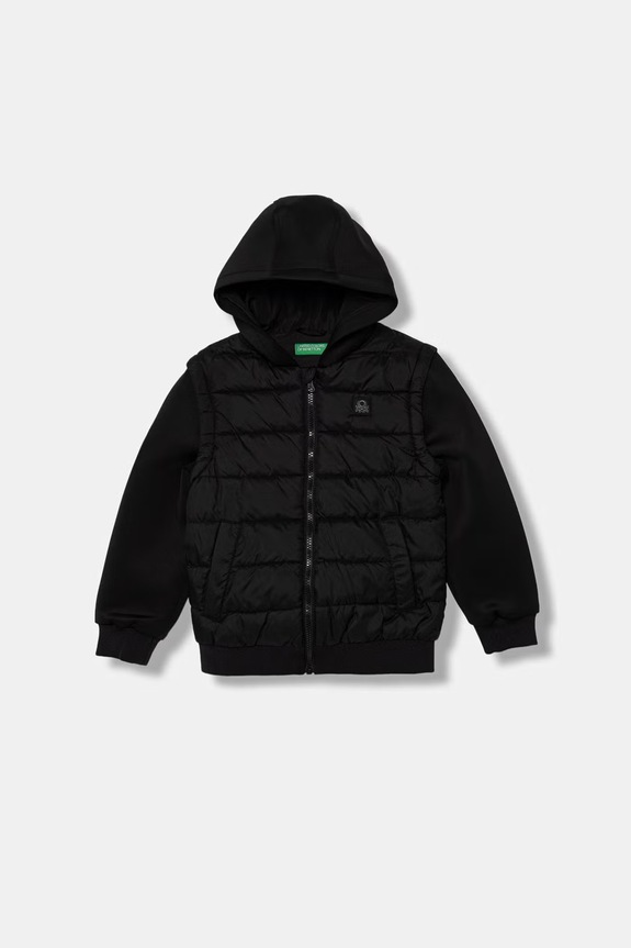 United Colors of Benetton jachetă pentru copii negru 2KL9CN071.G.Stagionale