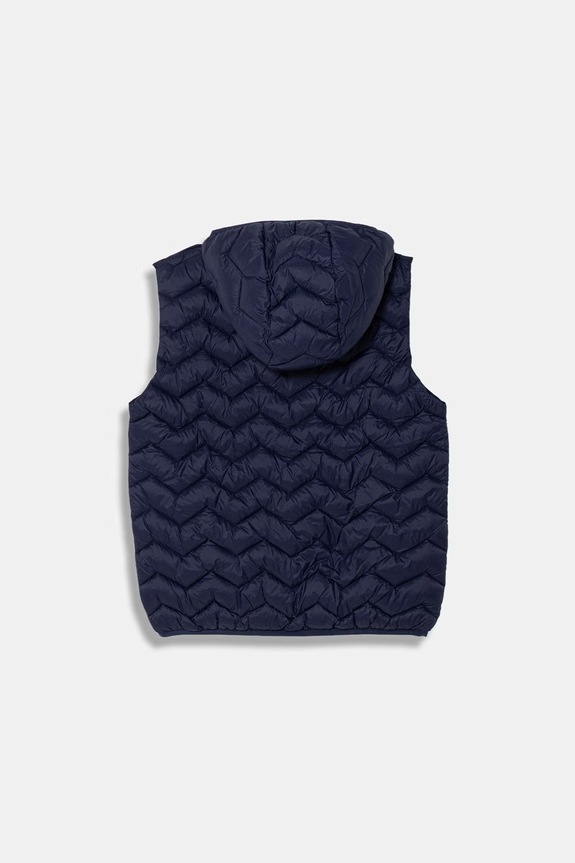 United Colors of Benetton Gilet con capuccio per bambini 2TWDCJ00R.G.Riproposto blu navy SS26
