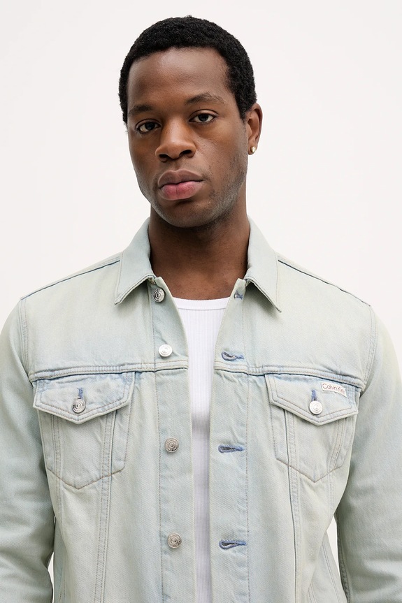 Džínová bunda Calvin Klein Jeans modrá LV04RE764G