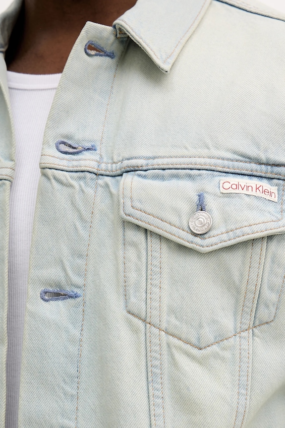 Džínová bunda Calvin Klein Jeans LV04RE764G modrá