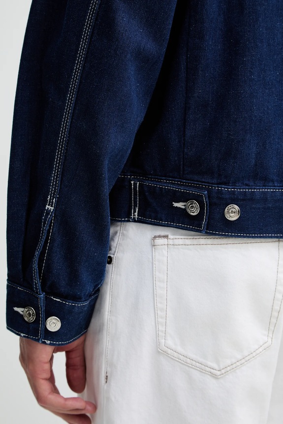 Rifľová bunda Calvin Klein Jeans LV04RE734G modrá