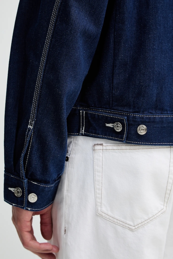 Rifľová bunda Calvin Klein Jeans LV04RE734G modrá