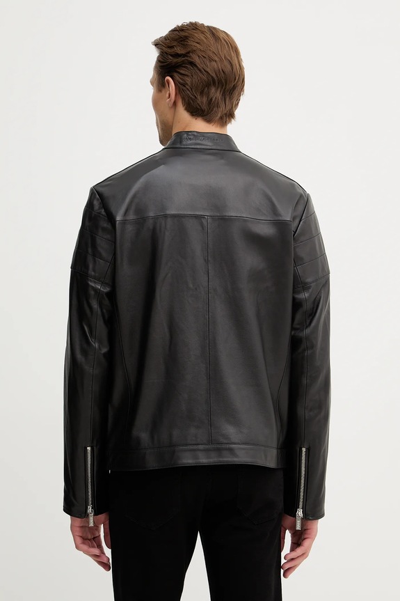 Îmbrăcăminte Karl Lagerfeld geacă de piele 561421.555022 negru
