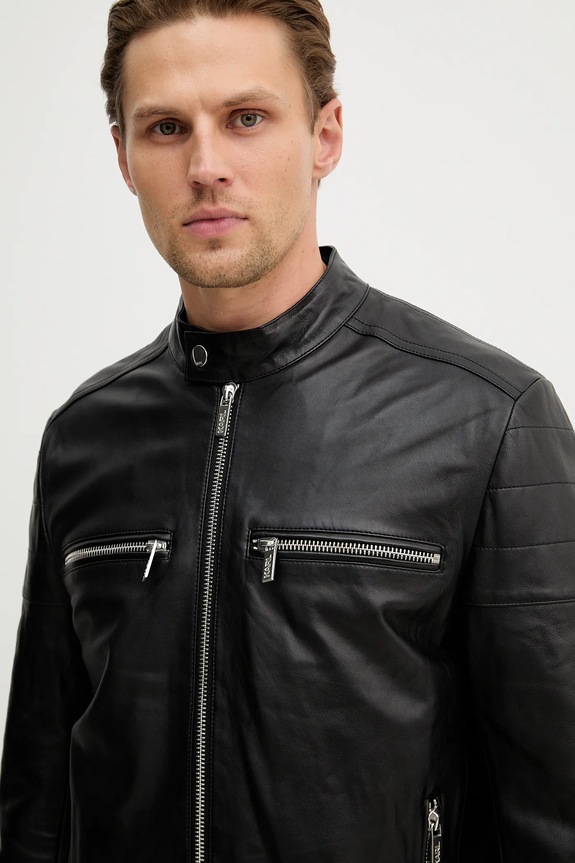 Karl Lagerfeld geacă de piele 561421.555022 negru