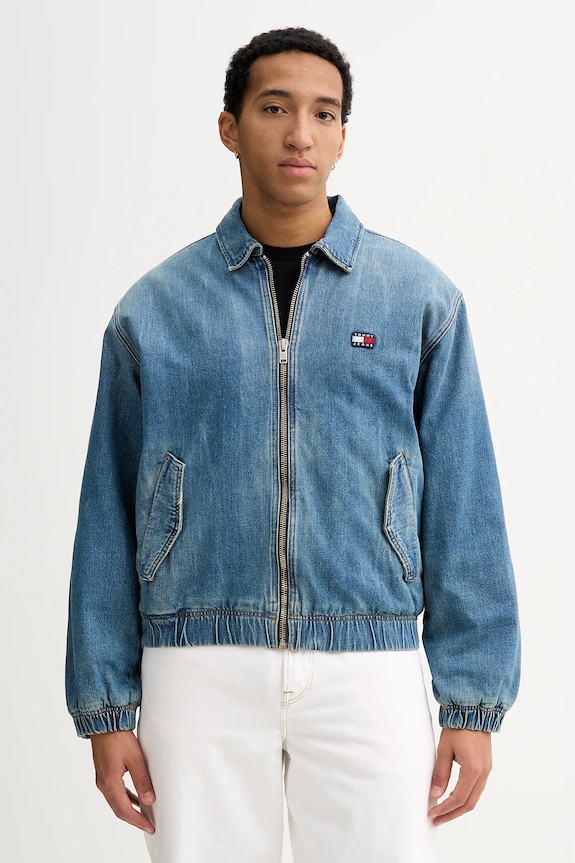 Tommy Jeans geacă jeans cu captuseala albastru DM0DM22269
