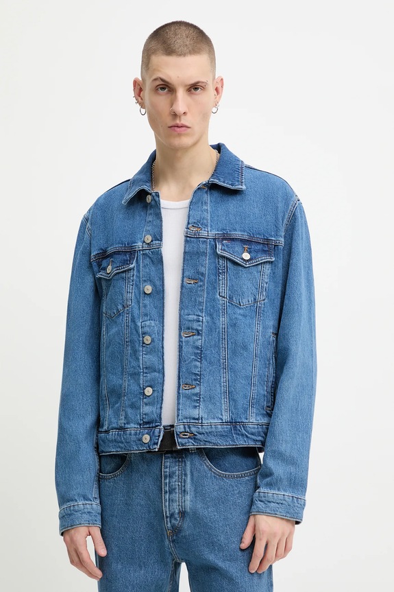 Džínová bunda Tommy Jeans riflovina modrá DM0DM22635