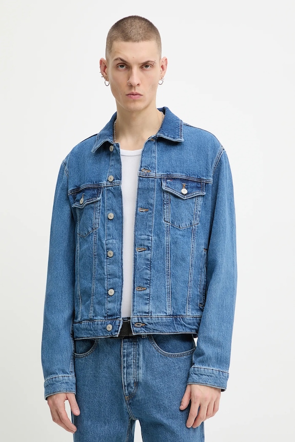 Džínová bunda Tommy Jeans riflovina modrá DM0DM22635