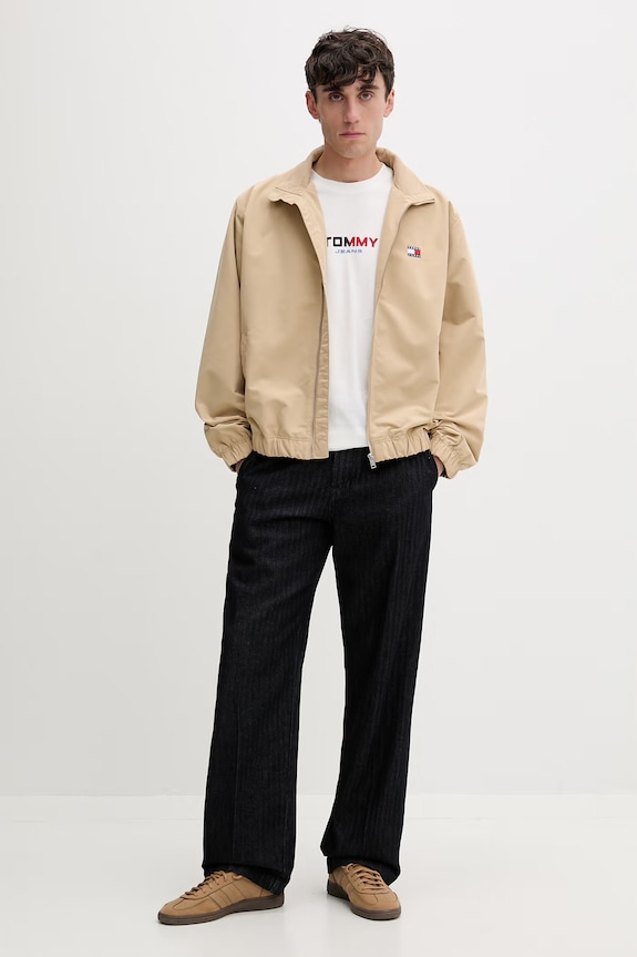 Tommy Jeans prechodná bunda pánska DM0DM22720 béžová SS26
