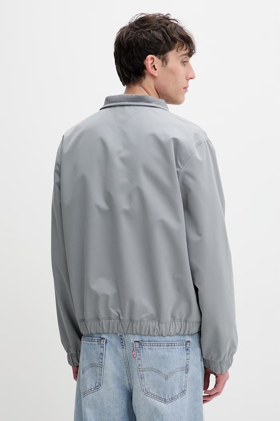 Oblečenie Tommy Jeans prechodná bunda pánska DM0DM22720 sivá
