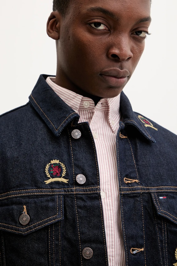 Tommy Jeans geacă jeans bleumarin DM0DM22988