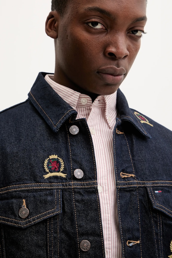Tommy Jeans geacă jeans bleumarin DM0DM22988