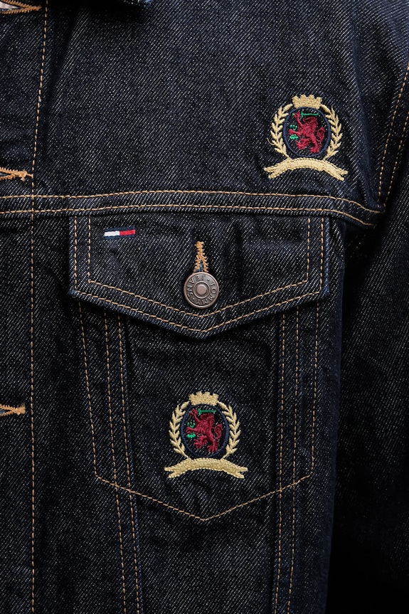 Tommy Jeans geacă jeans DM0DM22988 bleumarin