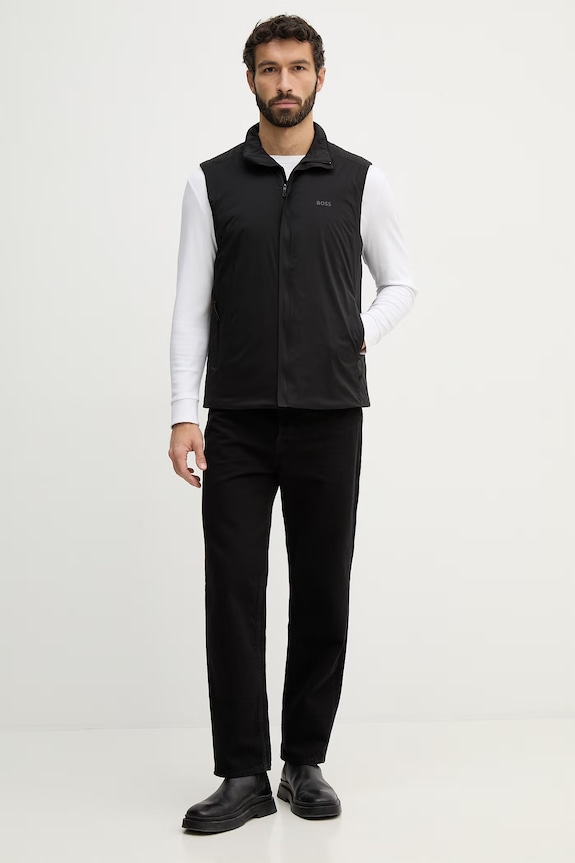 BOSS Green vestă OW_Lite-X Vest 50551055 negru SS26