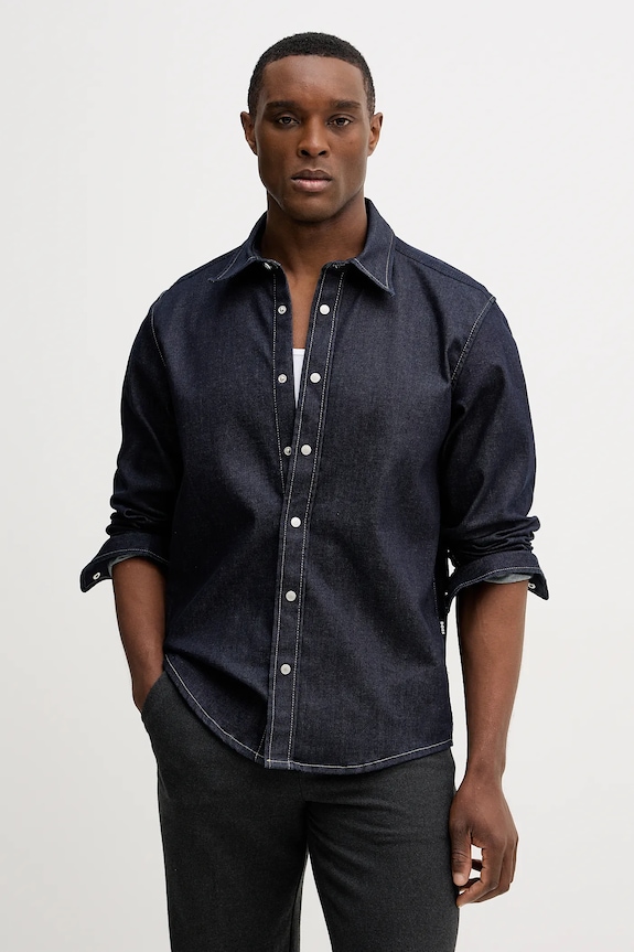 BOSS farmering H-LIAM elasztánnal sötétkék 50556188