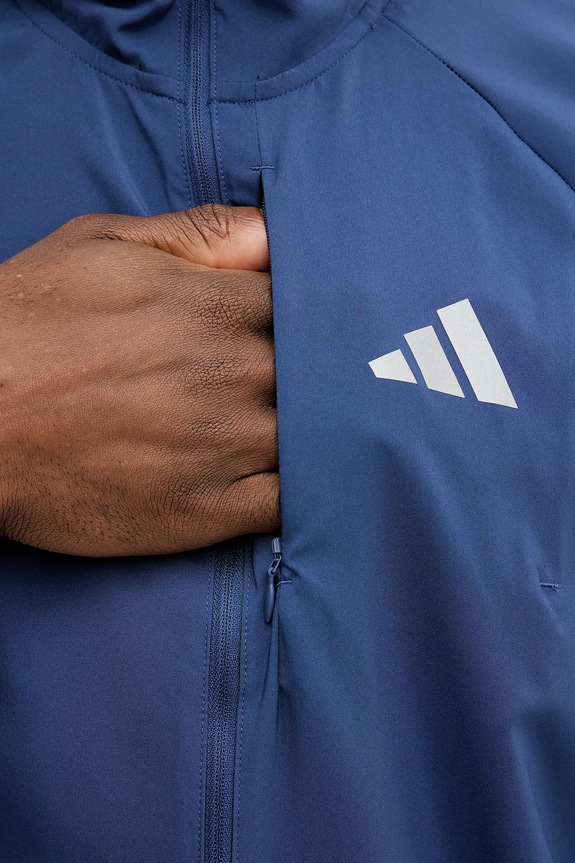 adidas Performance giacca da corsa Run Essentials JZ7781 blu