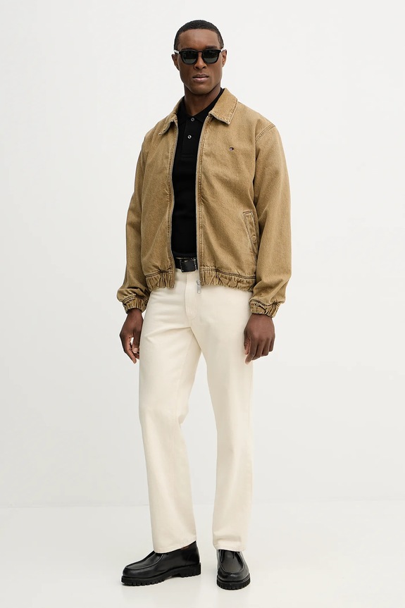 Tommy Hilfiger pamut kabát MW0MW42576 zöld SS26