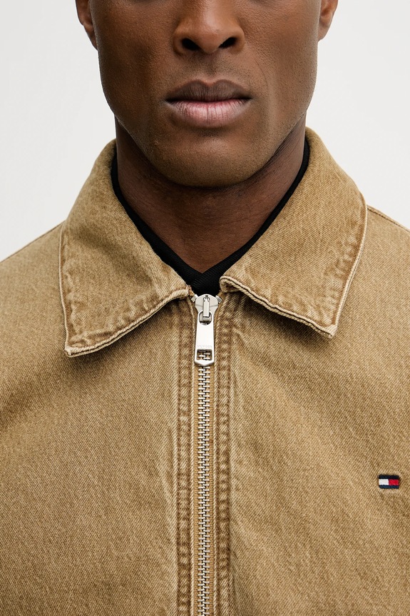 Tommy Hilfiger pamut kabát MW0MW42576 zöld