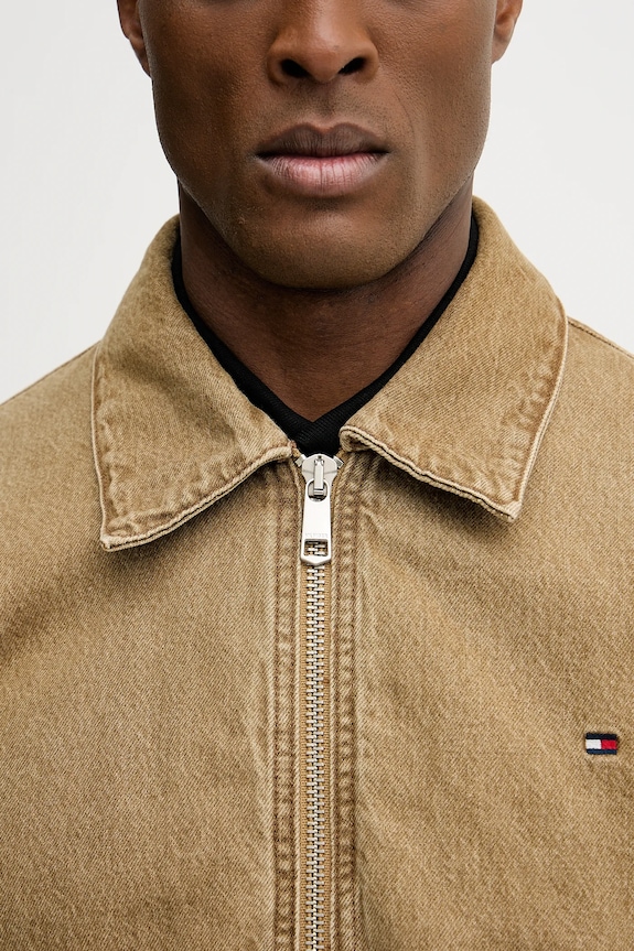 Tommy Hilfiger pamut kabát MW0MW42576 zöld