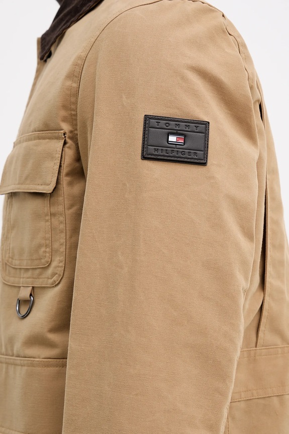 Βαμβακερό μπουφάν Tommy Hilfiger MW0MW41925 μπεζ