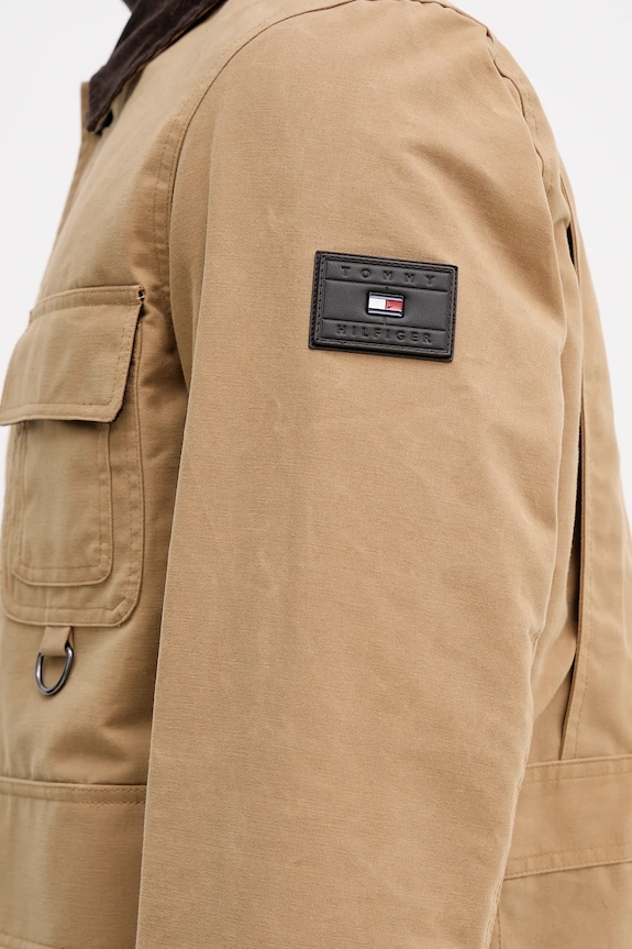 Βαμβακερό μπουφάν Tommy Hilfiger MW0MW41925 μπεζ