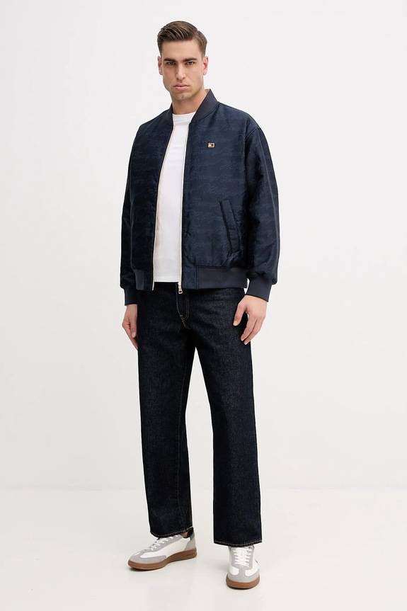 Oblečenie Obojstranná bunda bomber Tommy Hilfiger MW0MW42011 tmavomodrá