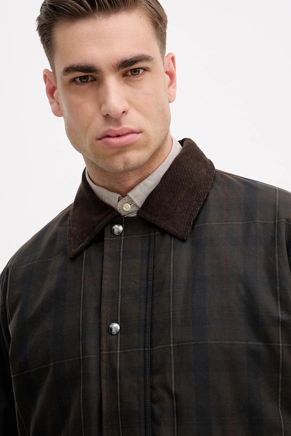 Bavlnená bunda Tommy Hilfiger hnedá MW0MW42566